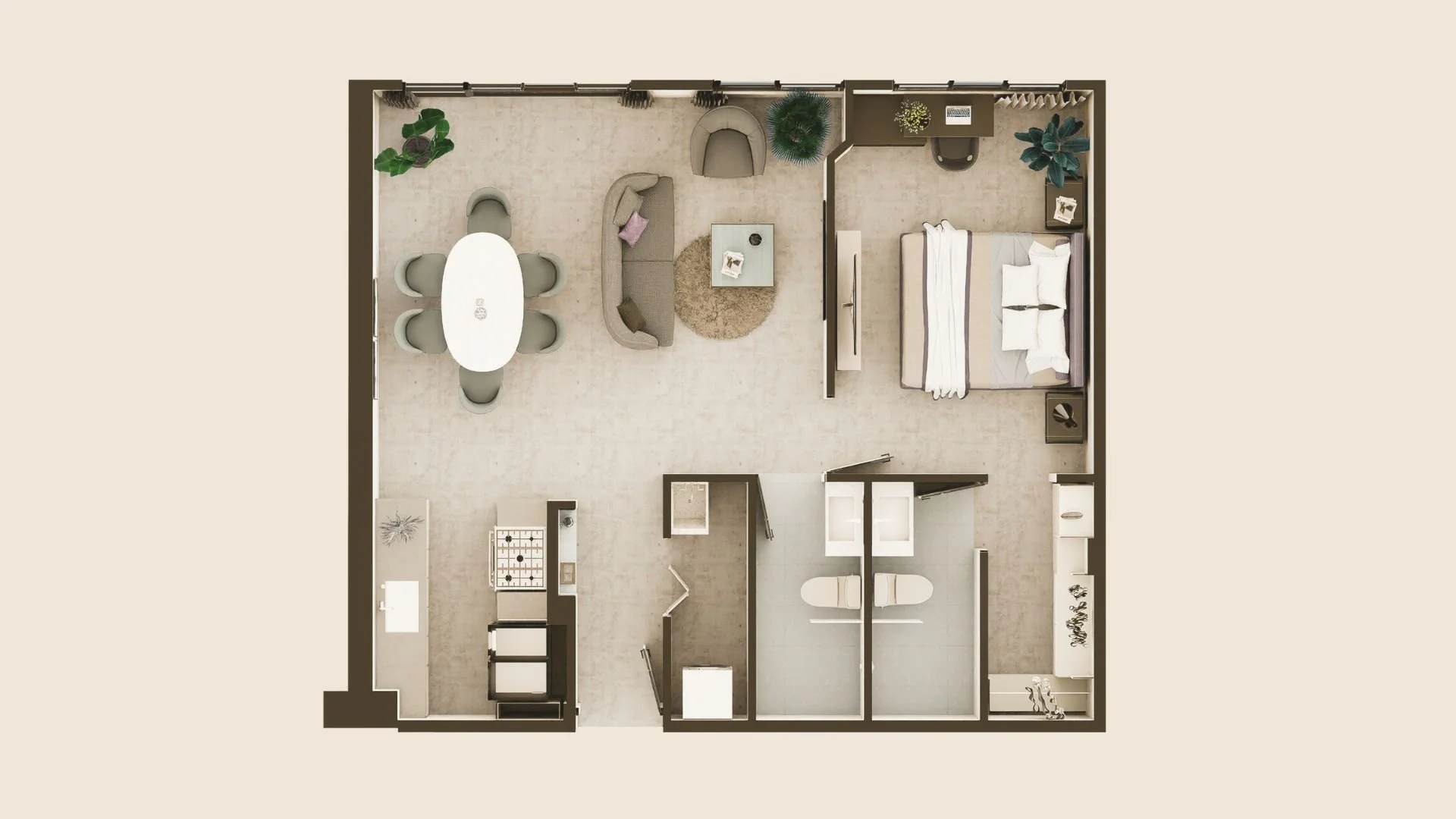 Plano 2D del apartamento