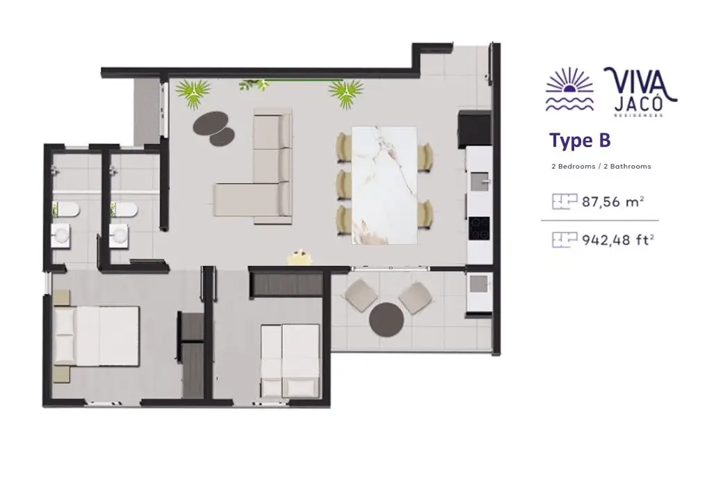 Costa Rica Mi Amor: New Turnkey 2-Bed Condo with Tropical Flair in Viva Jacó - image 4